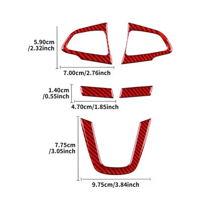 Ford Focus ST ST Line RS MK3.5 2015-2018 Red Carbon Fibre Steering Wheel Trim