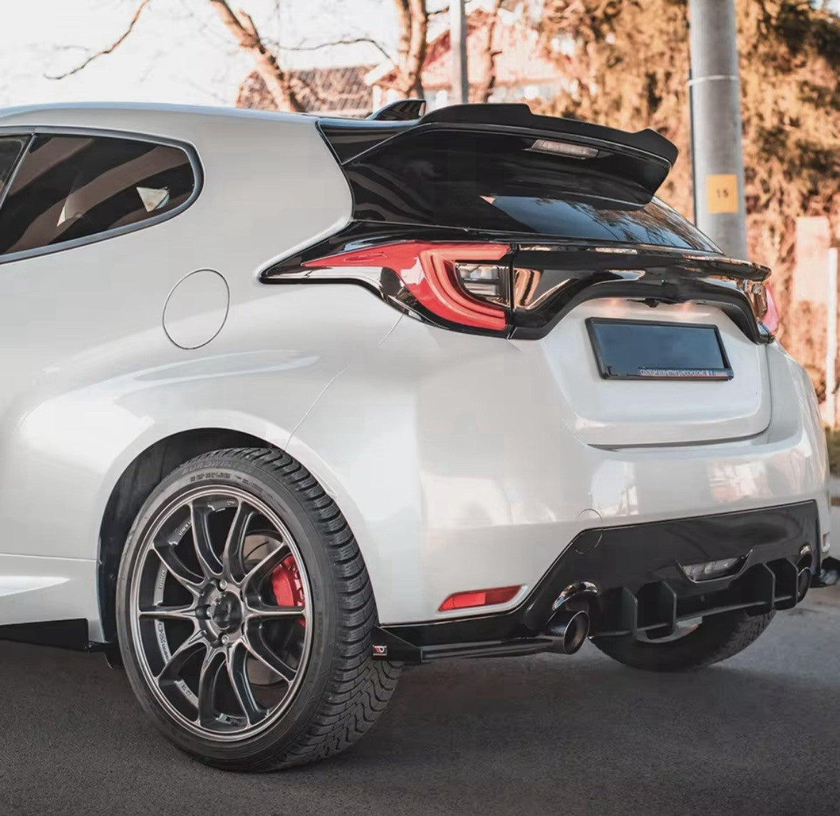 Toyota GR Yaris MK4 2020-2024 Carbon Fibre Spoiler Extension Rear Boot Wing Lip
