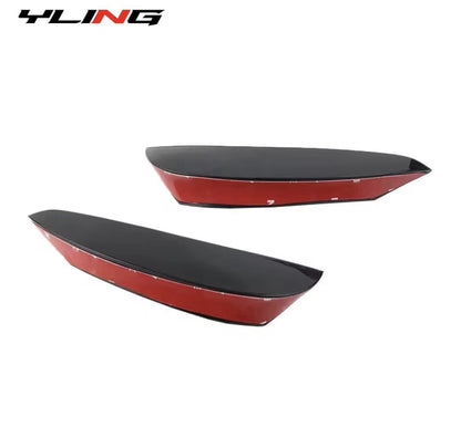 Mercedes E Class W213 2016-19 Gloss Black Front Bumper Side Grille Vent Canards