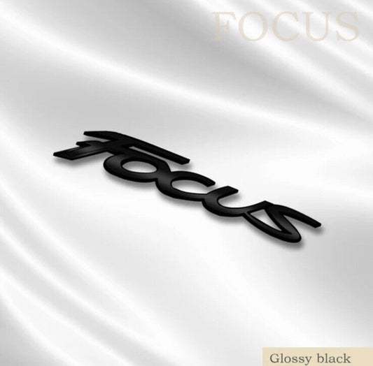 Gloss Black Focus Lettering Badge For Ford Focus MK3 MK3.5 2012-2018 Rear Boot