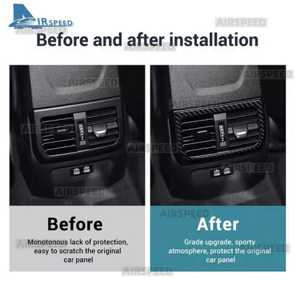 Carbon Fibre Interior Rear Air Vent Panel Trim For BMW 1 Series F40 2020-2024