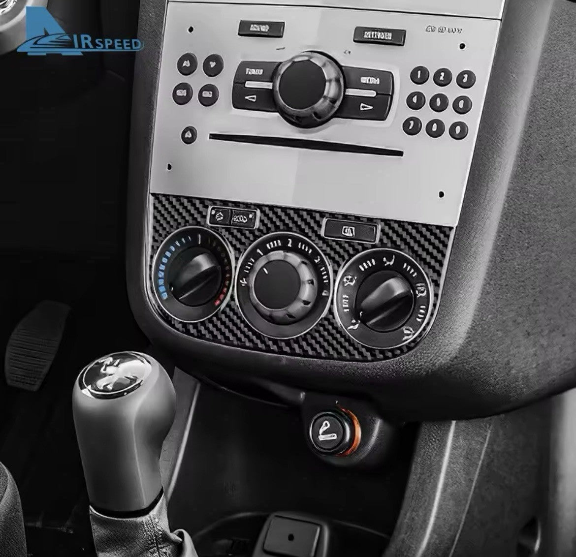 Vauxhall Corsa D 2007-2014 Carbon Fibre Centre Console Air Con Control Surround