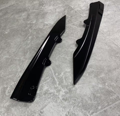 Gloss Black Rear Spats Corner Splitters For BMW 3 Series F30 M Sport 2012-2019