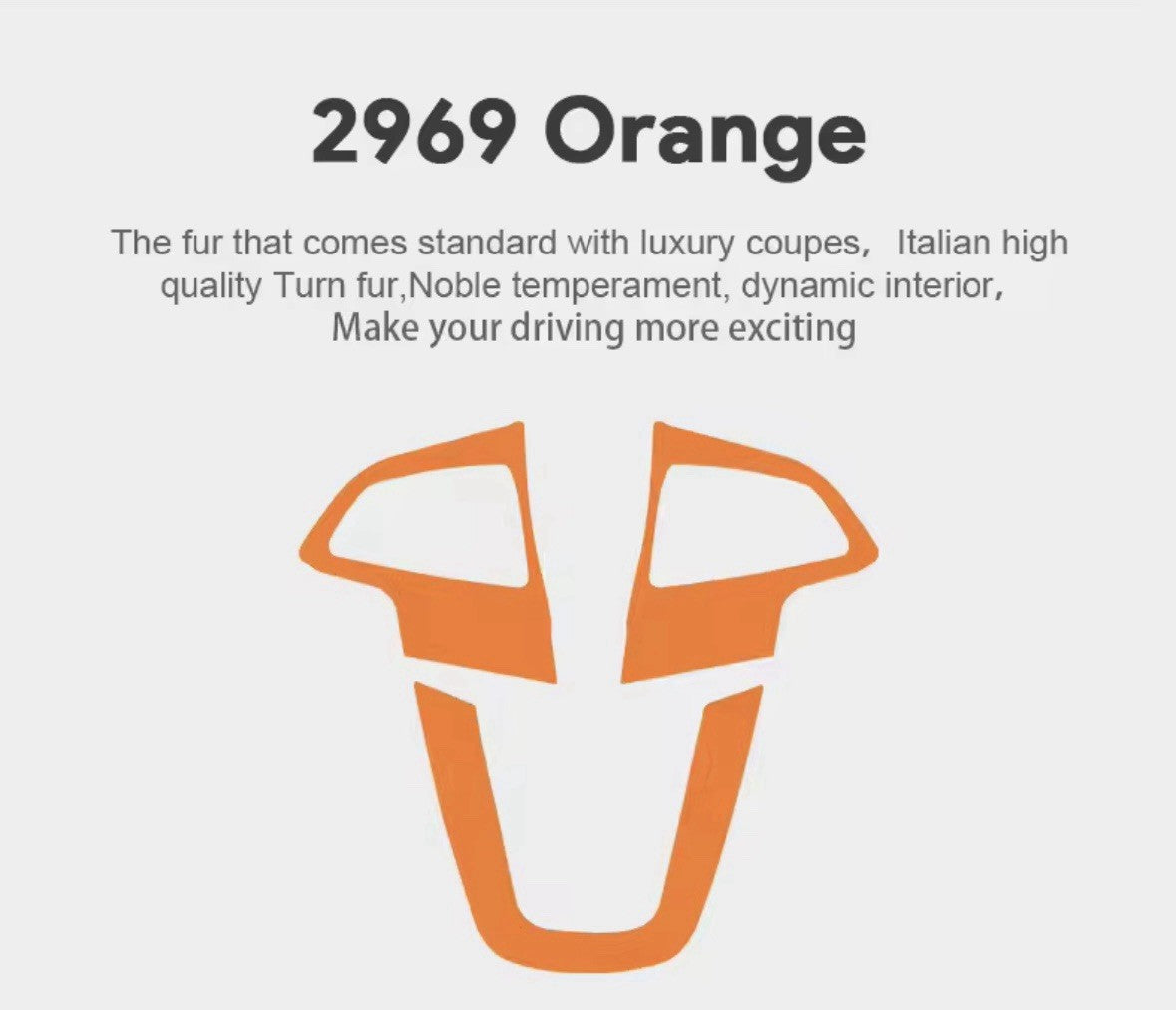 Orange Suede Steering Wheel Trim Cover Overlay 3pcs For Ford Focus MK3.5 2015-2018