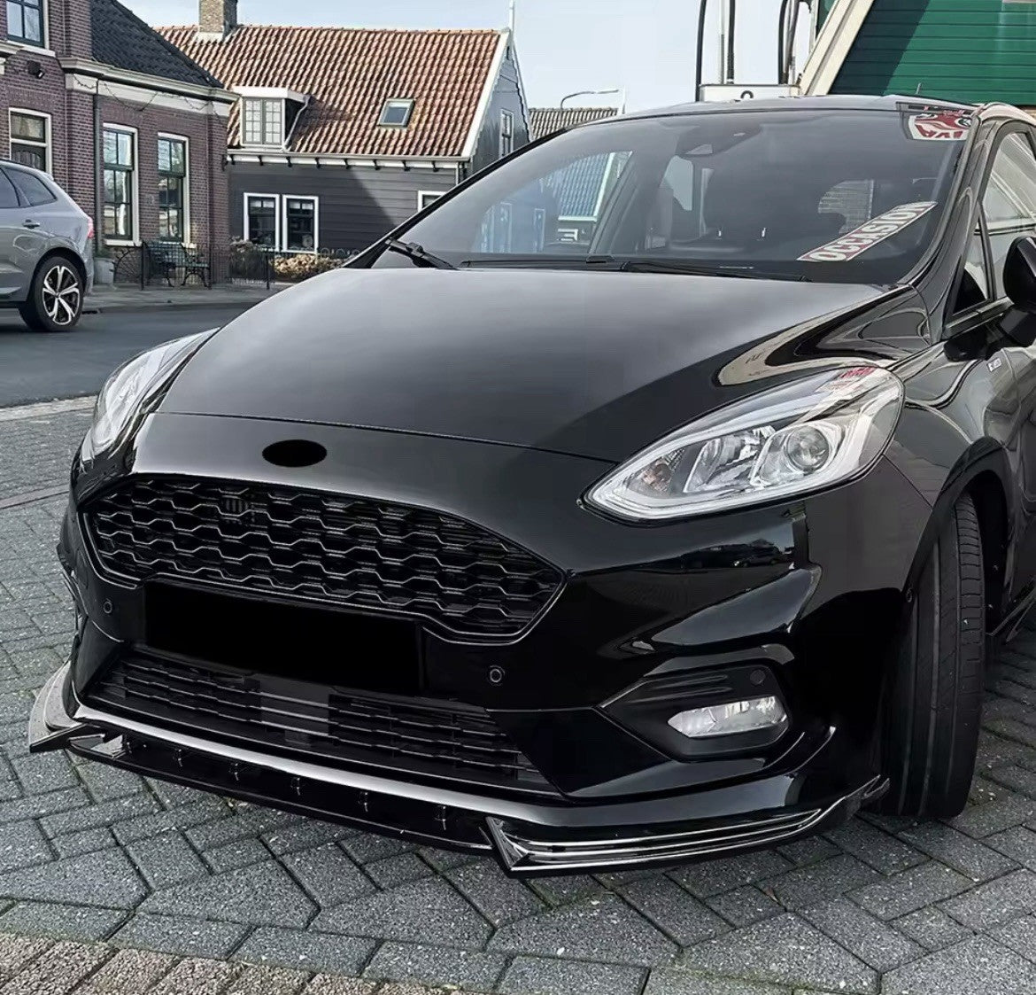 Ford Fiesta ST Line MK8 2018-2021 Front Splitter Gloss Black Bumper Lip Aero Kit