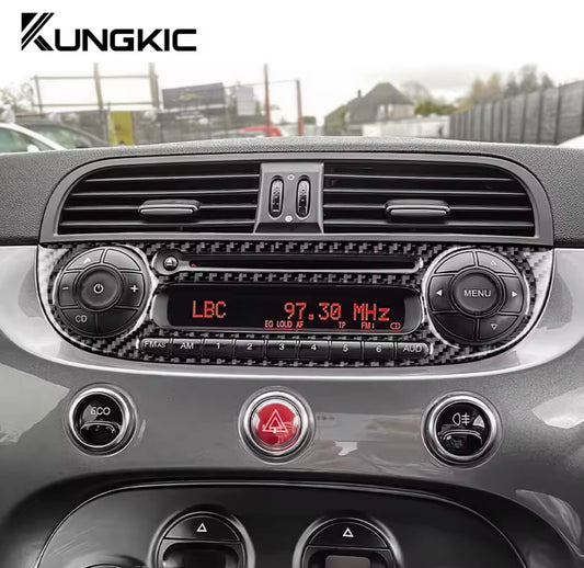 Fiat 500 Abarth 595 Carbon Fibre Centre Console Radia Panel Surround Trim