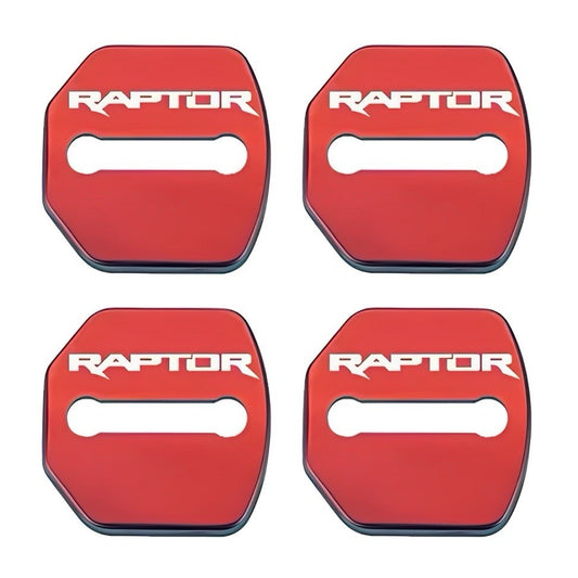 Ford Ranger Raptor Red Stainless Steel Door Lock Covers Catch Accessories 4pcs