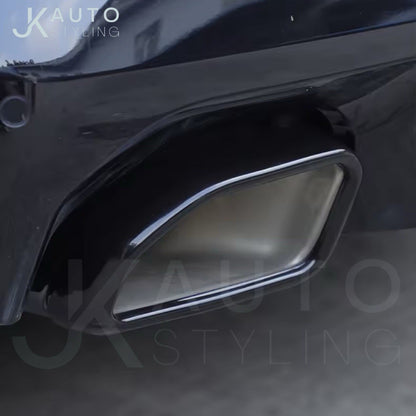 Gloss Black Stainless Steel Exhaust Tip Covers For BMW X3 G01 X4 G02 2022-2025