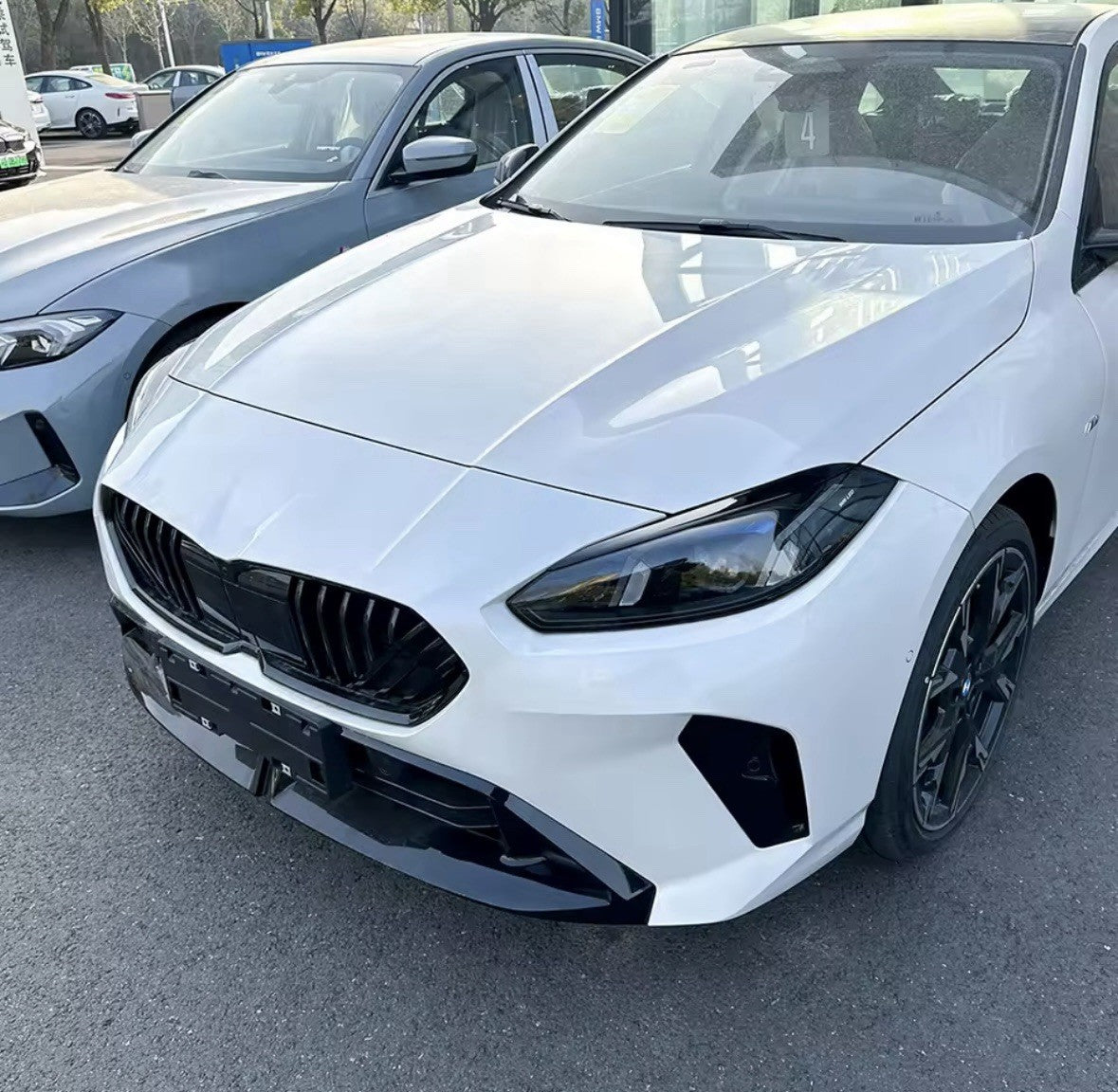 BMW 1 Series F70 2 Series F74 2024+ Gloss Black Headlight Eyelids Eyebrows 2pcs