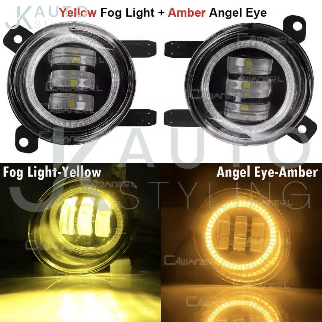 BMW 1 Series F20 F21 2011-2015 Amber + Yellow Halo Lights Front Fog DRL Angel
