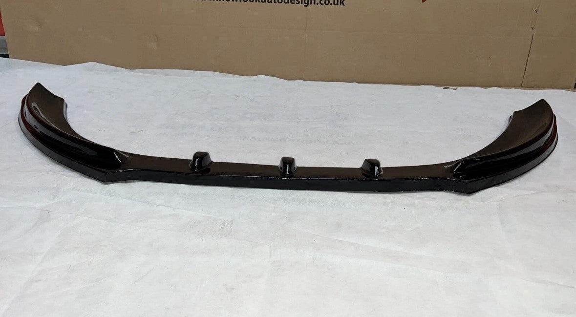 GLOSS BLACK FRONT SPLITTER LIP FOR FORD FIESTA MK7 2009-2012 BUMPER ADD ON KIT