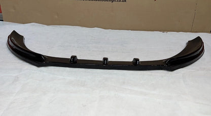 GLOSS BLACK FRONT SPLITTER LIP FOR FORD FIESTA MK7 2009-2012 BUMPER ADD ON KIT