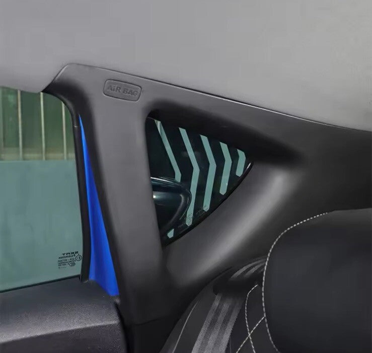 Seat Leon MK2 2008-2012 Gloss Black Rear Side Window Louver Vents Covers 2pcs
