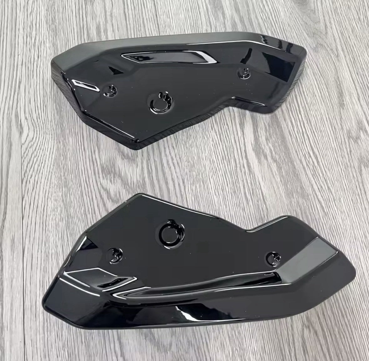 Gloss Black Rear Spats Bumper Side Splitters For Seat Leon MK3.5 2016-2020
