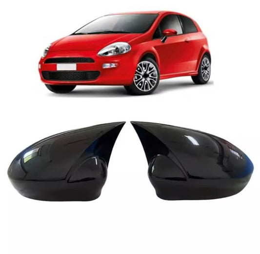 Fiat 500 Punto Abarth Gloss Black M Style Sport Wing Mirror Caps Covers