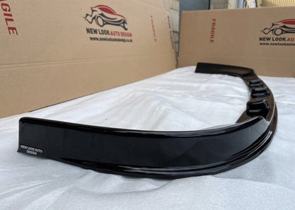GLOSS BLACK FRONT SPLITTER LIP FOR RENAULT TRAFIC 2014-2018 FRONT BUMPER LIP
