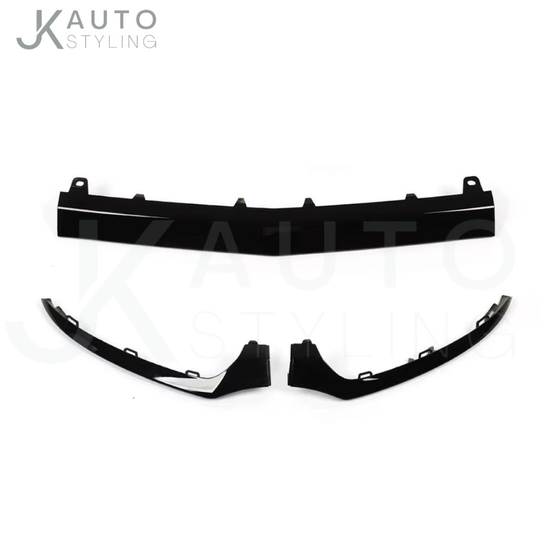 Gloss Black Front Bumper Lower Trim 3pcs For Mercedes C Class W205 C205 2015-18