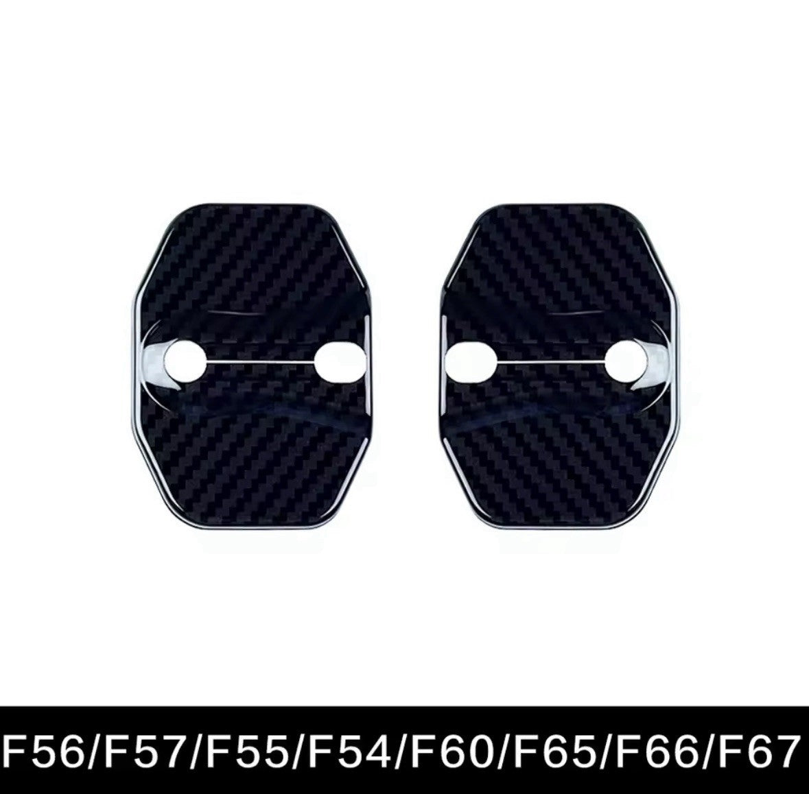 Carbon Fibre Door Lock Covers For Mini F54 F55 F56 F57 F60 F65 F66 F67 2pcs