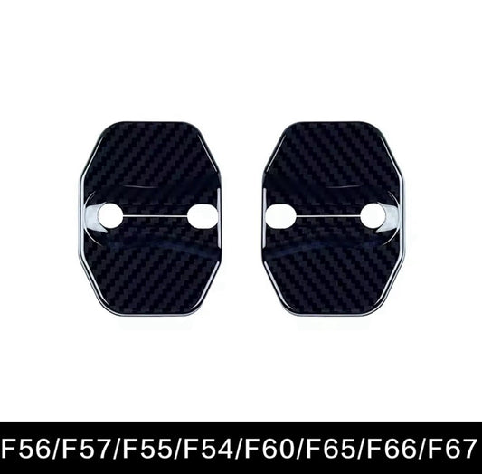 Carbon Fibre Door Lock Covers For Mini F54 F55 F56 F57 F60 F65 F66 F67 2pcs