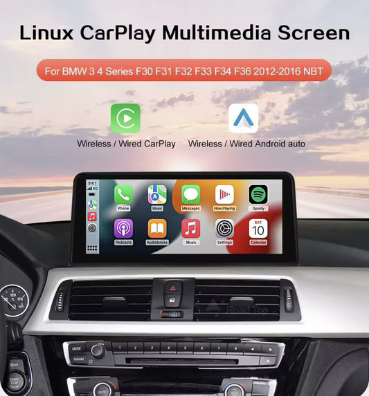 10.25" NBT Linux Screen Upgrade Carplay Android Auto For BMW 3 4 Series 2012-16