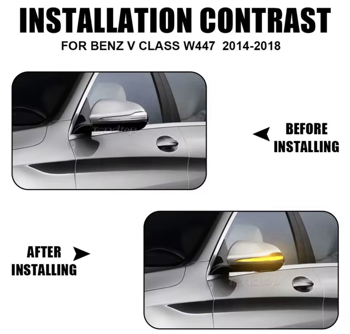 Mercedes C E S Class GLC Dynamic Indicators LED Sequential Mirror Indicators