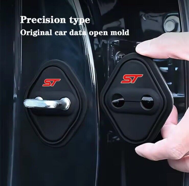 Ford ST Black Silicone Door Lock Protector Covers For Ford Fiesta Focus ST 2pcs