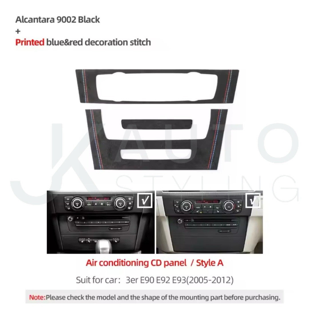 BMW 3 Series E90 E92 E93 Black Alcantara Centre Console Air Con CD Panel Trim A