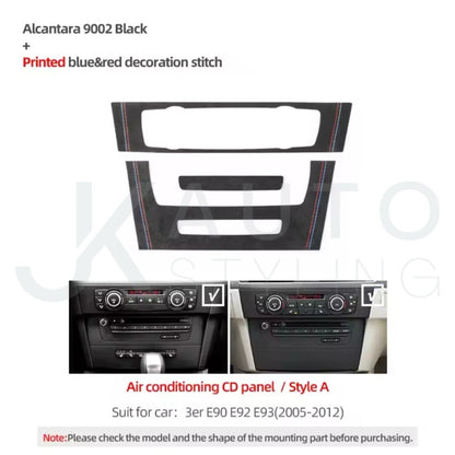 BMW 3 Series E90 E92 E93 Black Alcantara Centre Console Air Con CD Panel Trim A