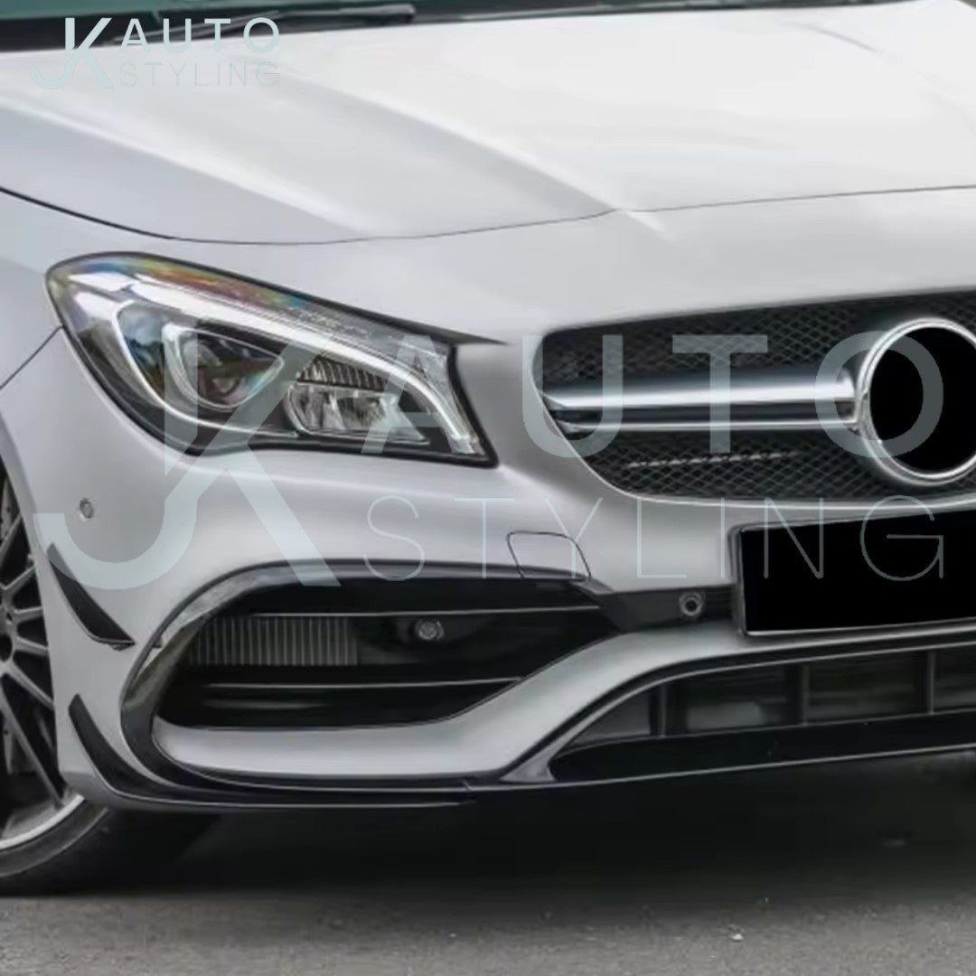 Gloss Black Front Bumper Vent Surrounds Mercedes CLA45 AMG C117 X117 2015-2018