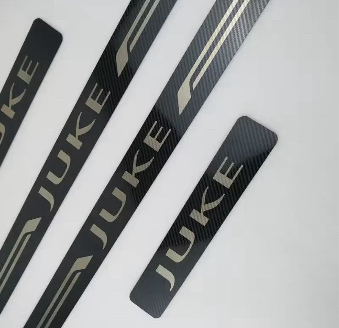 Nissan Juke Carbon Fibre Effect Stainless Steel Door Sill Scuff Plates Protector