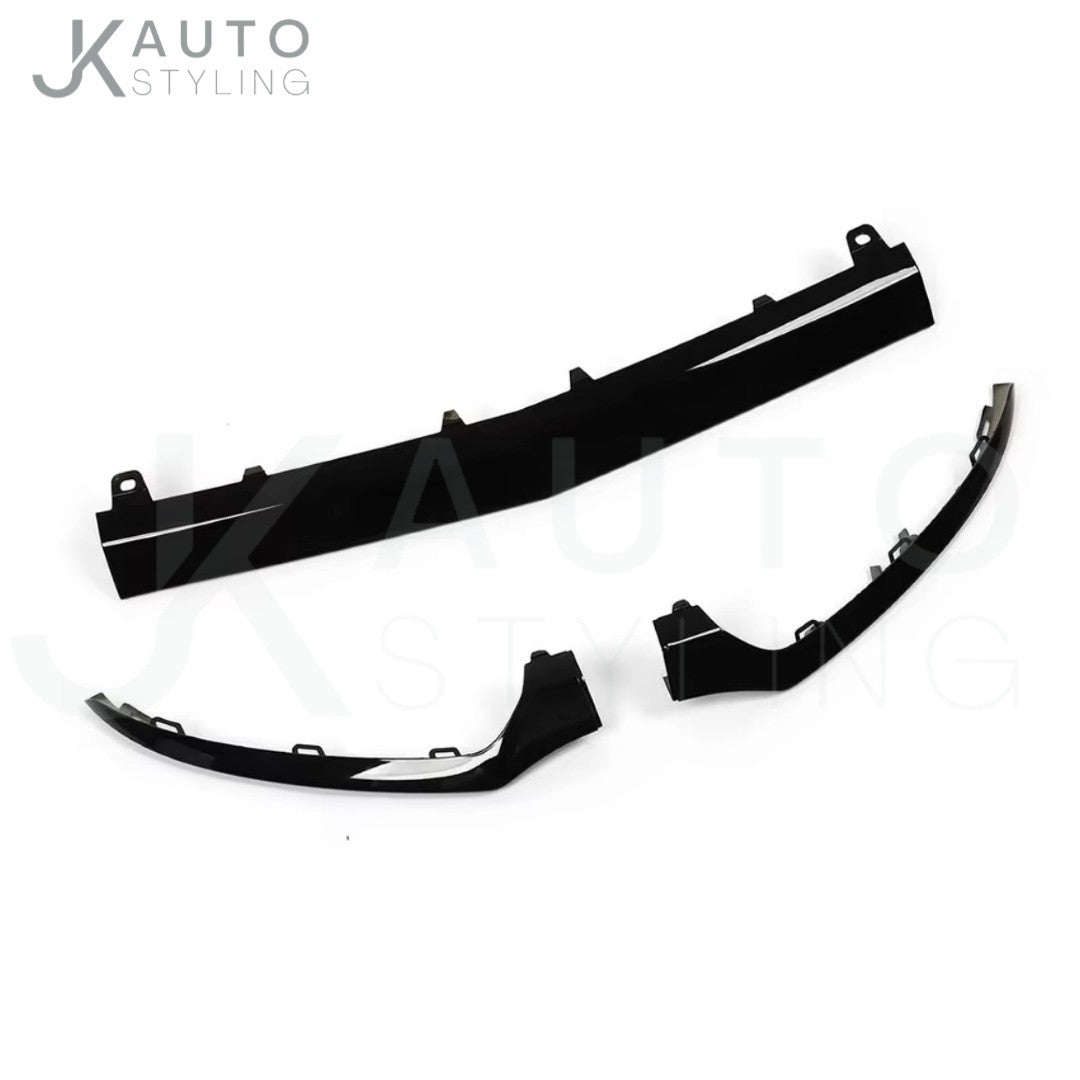 Gloss Black Front Bumper Lower Trim 3pcs For Mercedes C Class W205 C205 2015-18