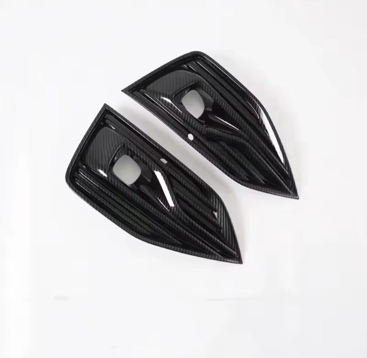 Ford Kuga 2020 2021 2022 Carbon Fibre Front Fog Light Trim Surrounds 2pcs
