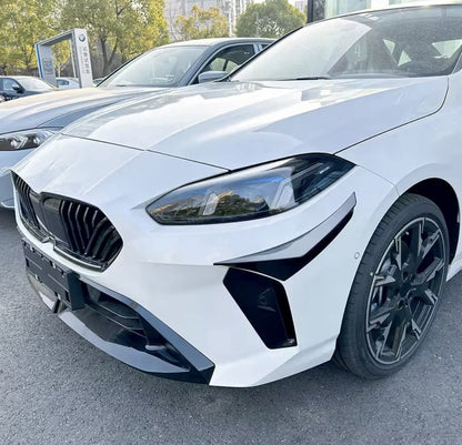 BMW 1 Series F70 2 Series F74 2024+ Gloss Black Front Bumper Canards Trim 2pcs