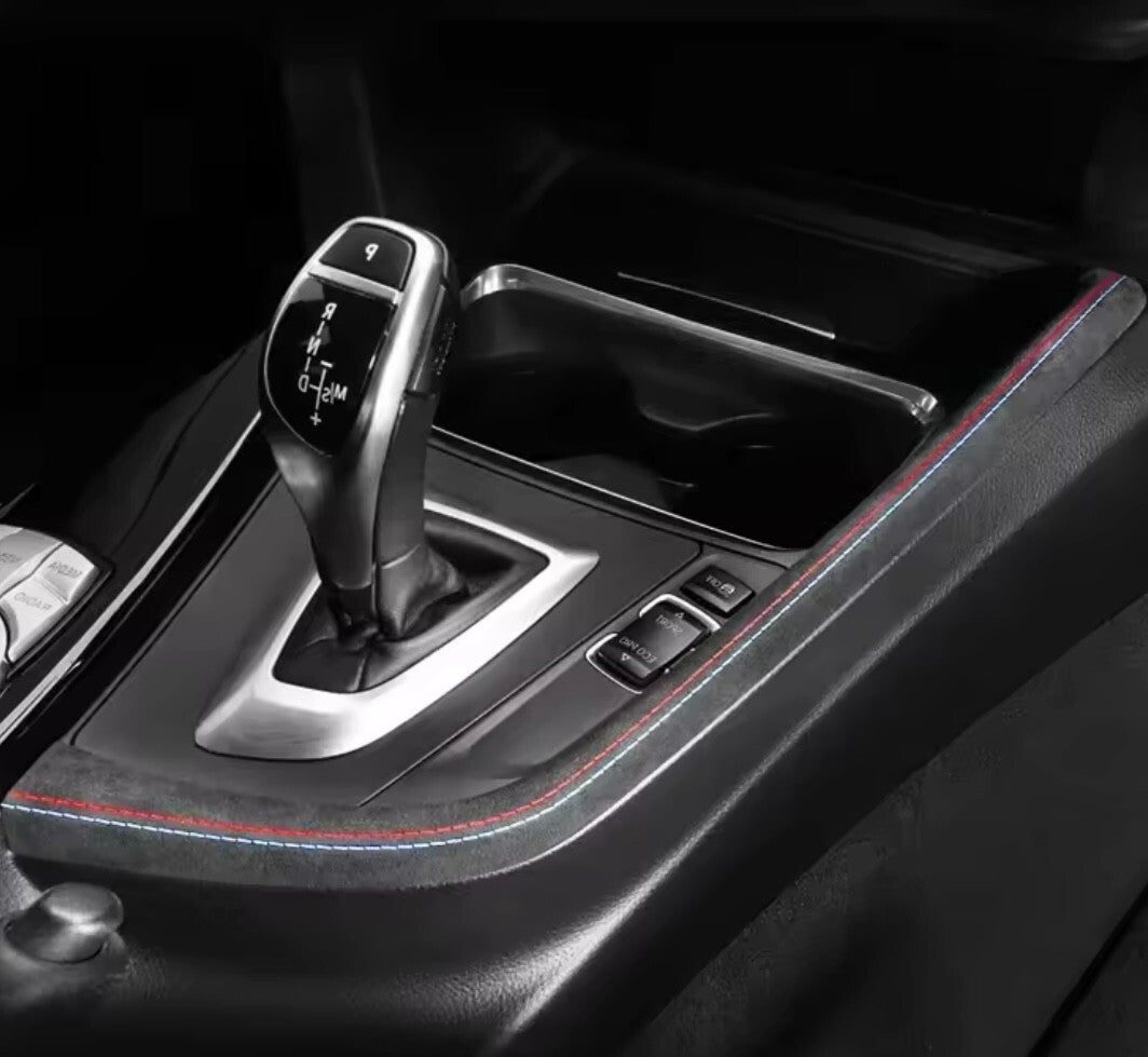 BMW 3 Series F30 F32 F34 2013-2019 Black Alcantara Centre Console Gear Trim Edge