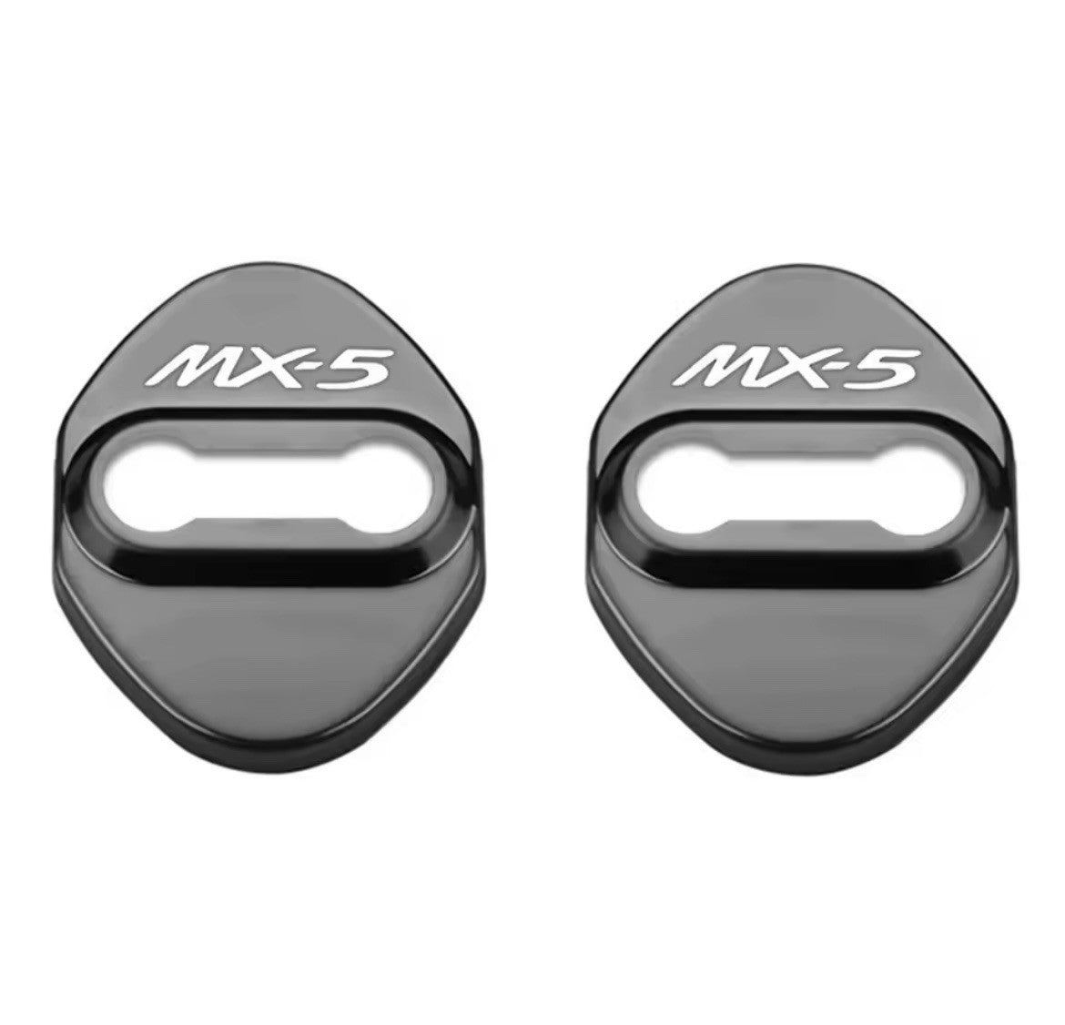 Mazda MX-5 Black Stainless Steel Door Lock Protector Covers Accessories 2pcs