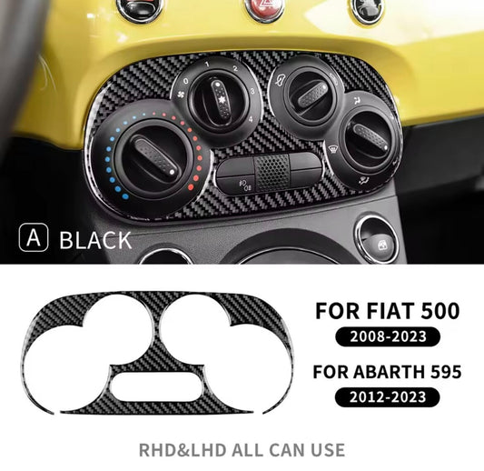 Fiat 500 Abarth 595 Carbon Fibre Centre Console Air Con Control Panel Trim