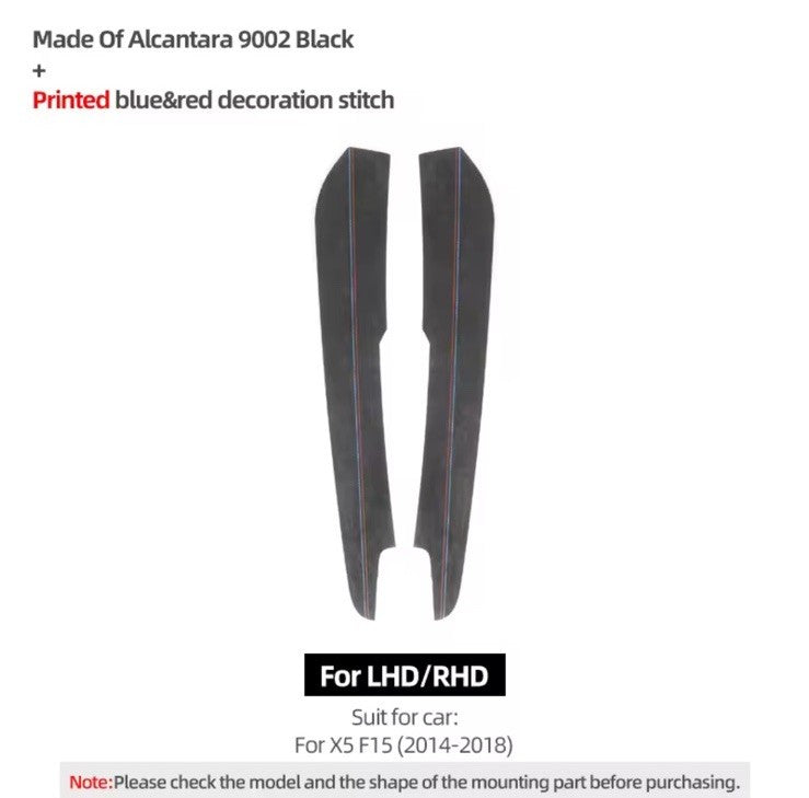 BMW X5 F15 2014-2018 Black Alcantara Centre Console Side Panel Trims 2pcs