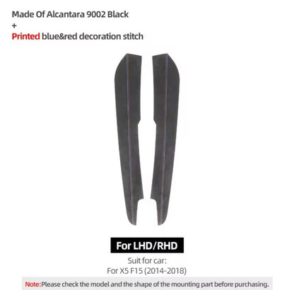 BMW X5 F15 2014-2018 Black Alcantara Centre Console Side Panel Trims 2pcs