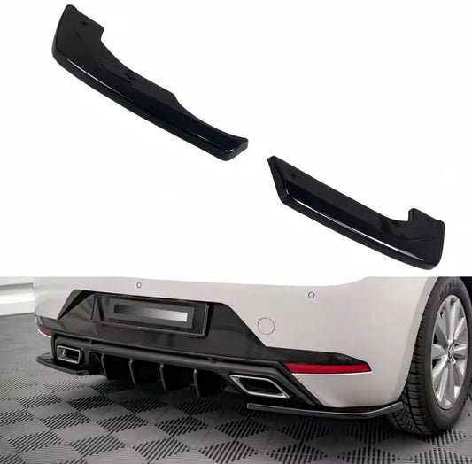 Seat Ibiza MK5 2017-2021 FR/Standard Gloss Black Rear Bumper Corner Spats 2pcs