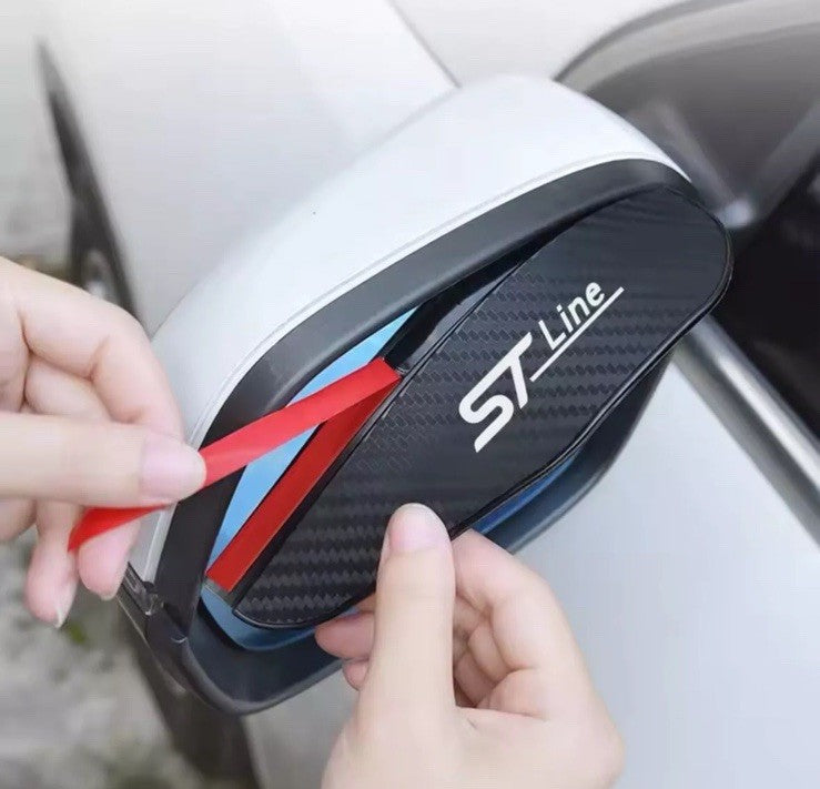 Ford ST Line Wing Mirror Visor Rain Cover Universal Fiesta Focus Puma Kuga 2pcs