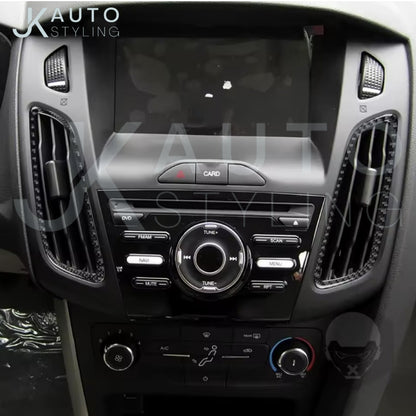 Carbon Fibre Central Air Con Outlet Vent Surrounds For Ford Focus MK3.5 2015-2018