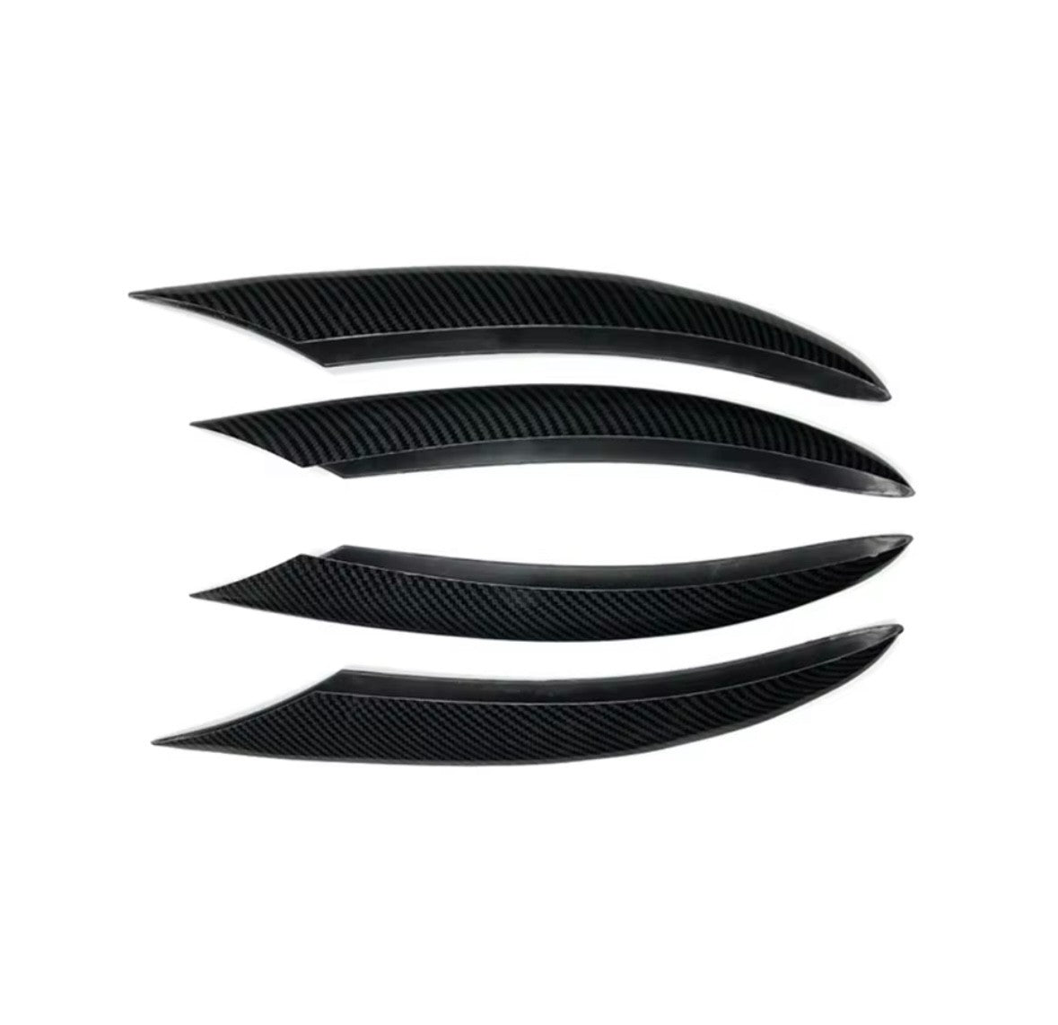 Mercedes Benz C Class W205 C205 Carbon Fibre Front Bumper Side Vent Trims 4pcs
