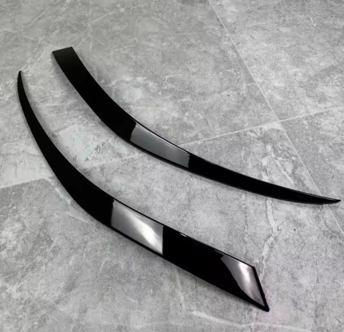 Seat Leon MK2 2005-2012 Gloss Black Headlight Eyelids Eyebrows 2pcs