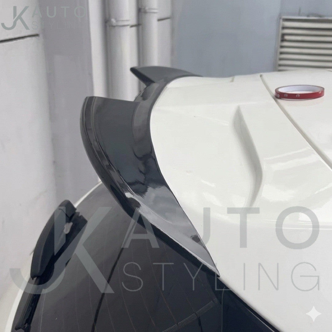 Gloss Black Spoiler Extension Rear Lip For Ford Focus MK4 ST Line 2019-2025