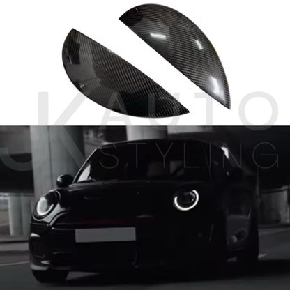 Mini Cooper F54 F55 F56 F57 Carbon Fibre Headlight Eyelids Eyebrows 2pcs