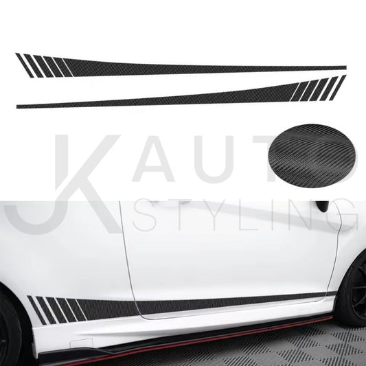 Ford Fiesta MK7 MK7.5 3 Door 2008-2017 Carbon Style Vinyl Door Stickers Graphics