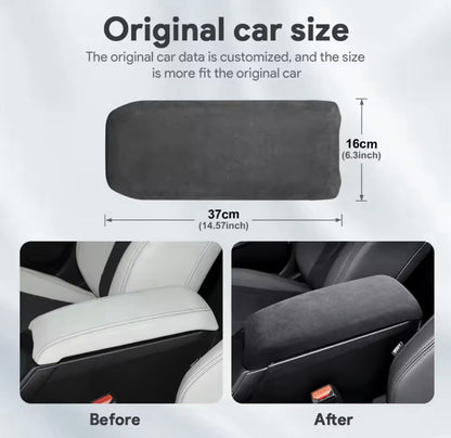 BMW 1 Series F40 Black Suede Alcantara Central Armrest Cover Trim Pad Cushion