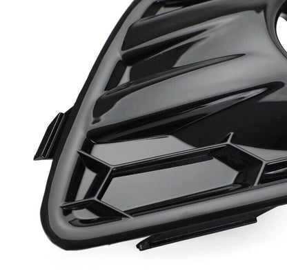 Gloss Black Front Fog Light Surrounds For Ford Fiesta MK7.5 2013-2017 2pcs
