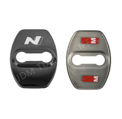 Gloss Black Door Lock Covers Protectors For Hyundai i20 i30 N Kona Tucson 4pcs