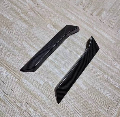 Seat Leon 5F FR MK3 MK3.5 Rear Window Side Canard Spoiler Strips Carbon Fibre